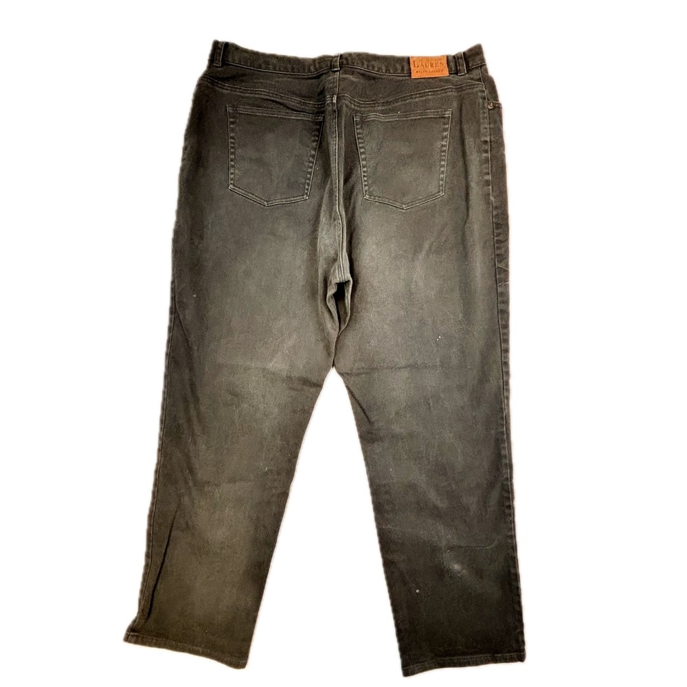 Lauren Ralph Lauren Womens 20W Faded Black Straight Leg High Rise Jeans Pants - Picture 2 of 6
